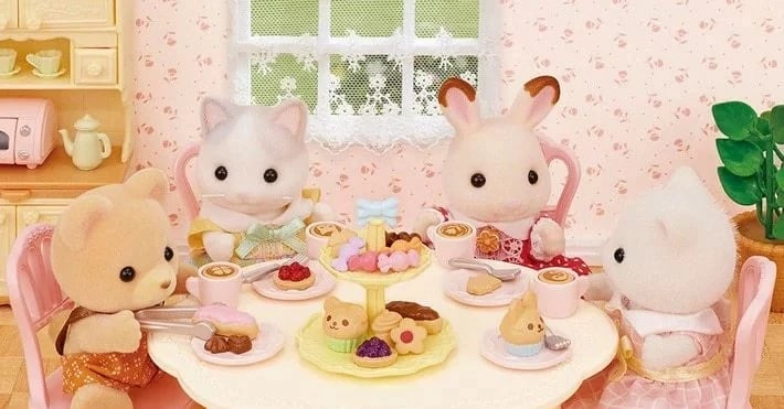 Set lodrash Sylvanian Families Sweets Party, EPOCH, 05742, shumëngjyrësh