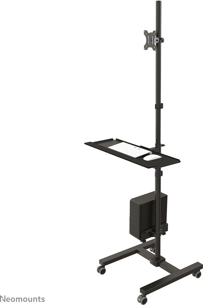 Karrocë mobile Neomounts FPMA-MOBILE1700, për monitor 10-32", çelik, e zezë