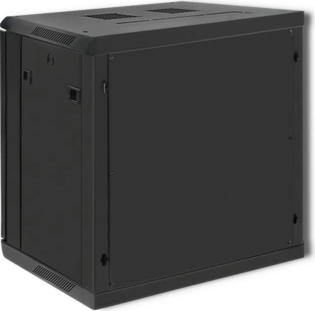 Kasë RACK Qoltec 19-inç, 12U, 600x635x450 mm, e zezë, montim në mur