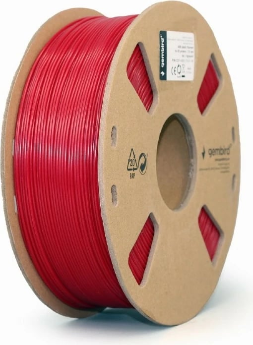 Filament për printer 3D Gembird 3DP-ABS1.75-01-R, ABS, 1.75 mm, 1 kg, Kuq