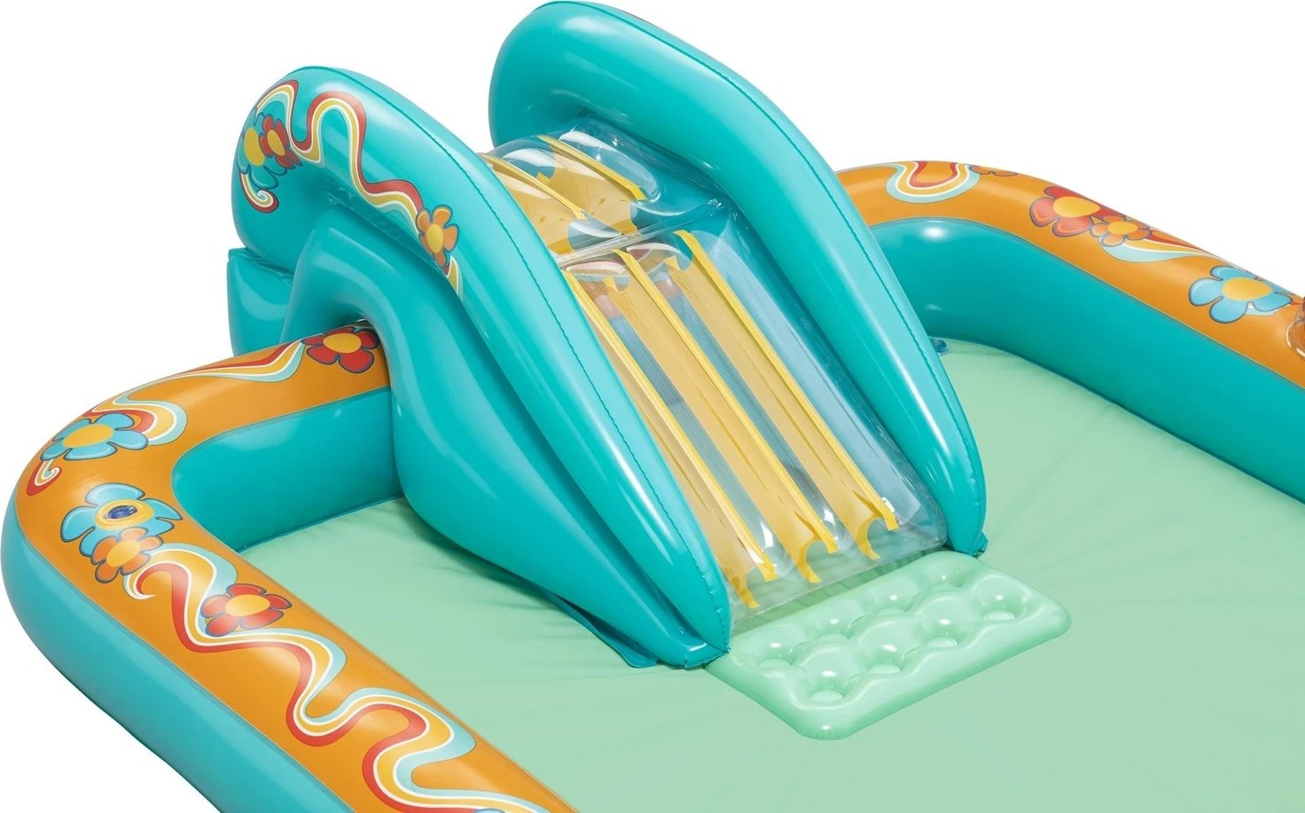 Qendër loje dhe pishinë fryrëse Bestway Retro Groove për fëmijë, 1.93 m x 1.52 m x 74 cm, shumëngjyrëshe Qendër loje dhe pishinë fryrëse Bestway Retro Groove për fëmijë, 1.93 m x 1.52 m x 74 cm, shumëngjyrëshe