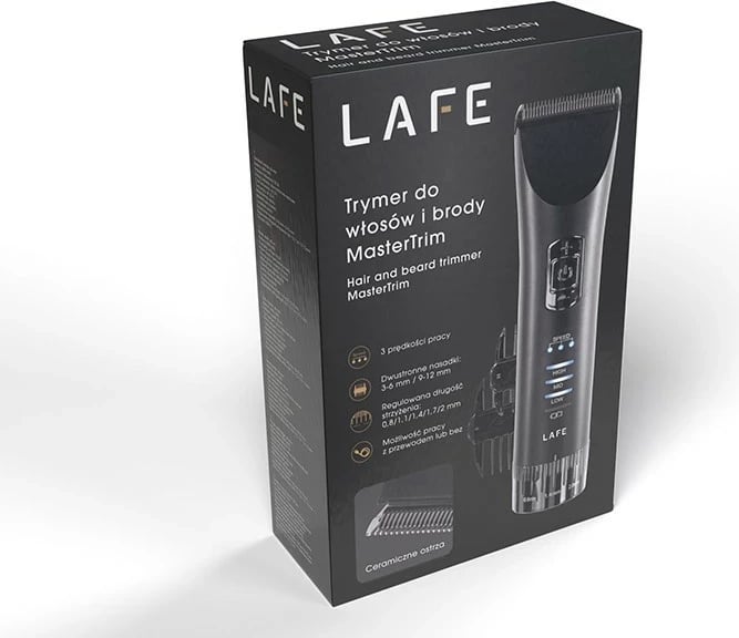 Trymer Lafe MasterTrim, 1800mAh, 13 shtojca, i zi