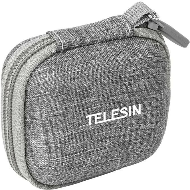 Çantë mini për kamerë sportive, Telesin IS-HCC-001, EVA e fortë, kompatibile me Insta360 GO 3 dhe GoPro, gri