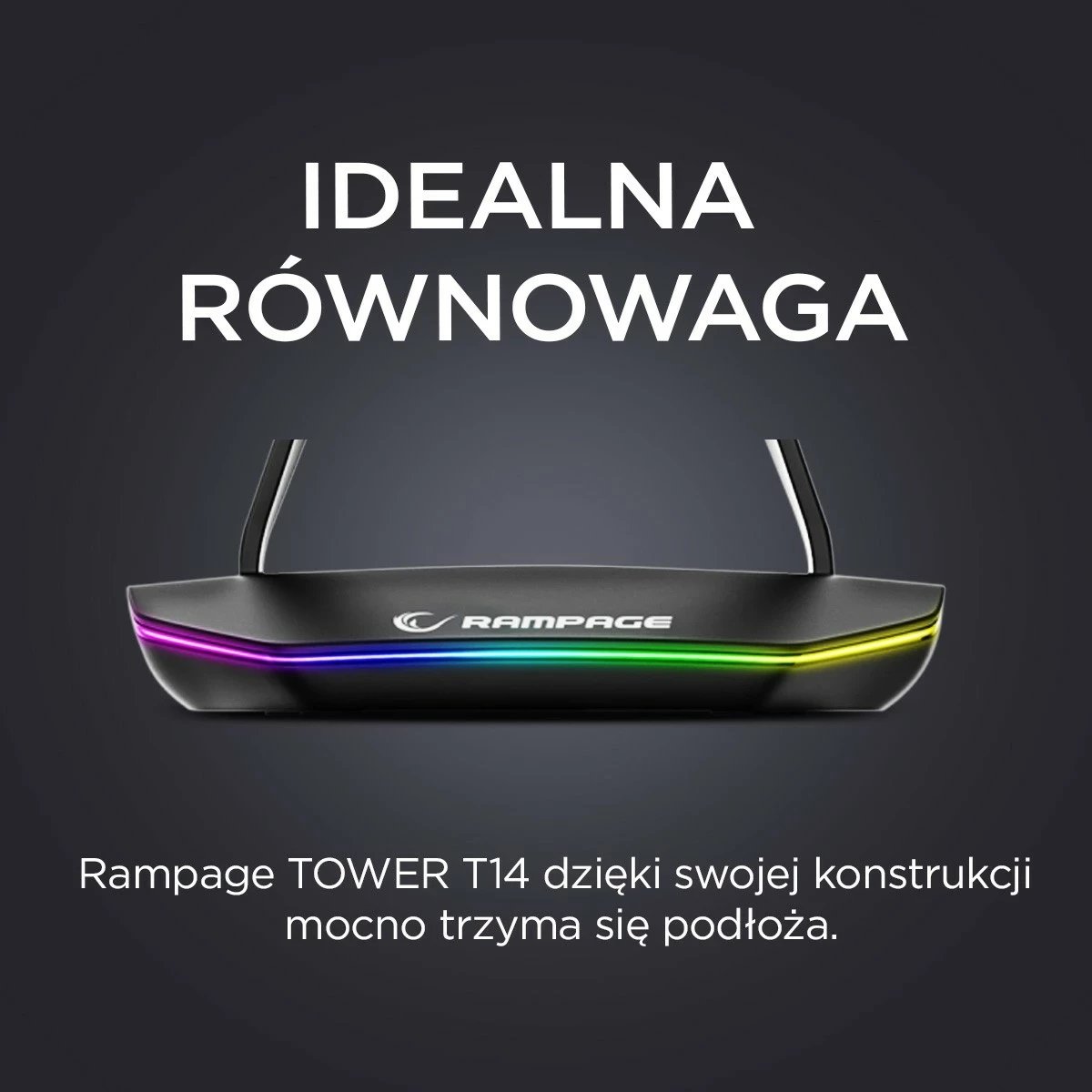 Stojak kufje Rampage T14, gaming, RGB, 2x USB, e zezë