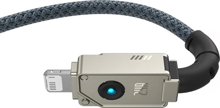 Kabllo USB Baseus Unbreakable, 1 m, 5V-2.4A, Bardhë