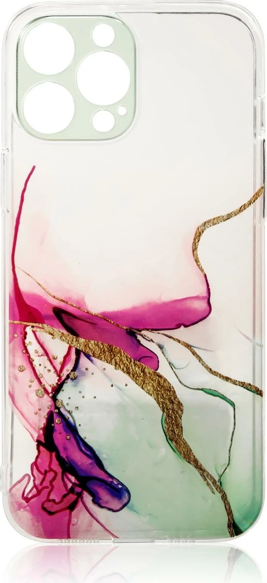 Mbështjellës Hurtel Marble Case për iPhone 12 Pro Max, TPU, Mint Marble, Gjelbër