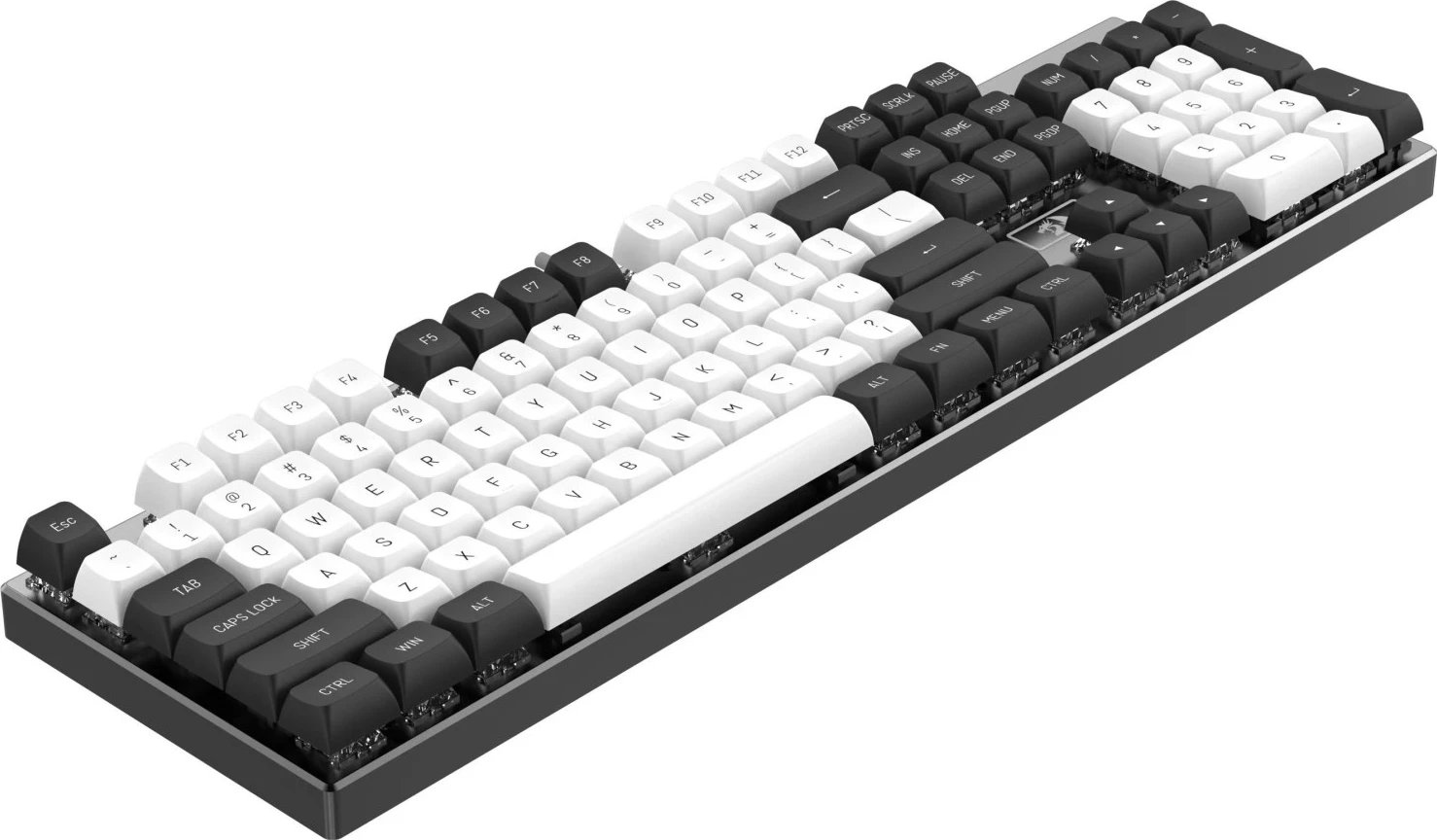 Keycaps Redragon A132 PBT Doubleshot, 150 copë, bardhë-e zezë Keycaps Redragon A132 PBT Doubleshot, 150 copë, bardhë-e zezë