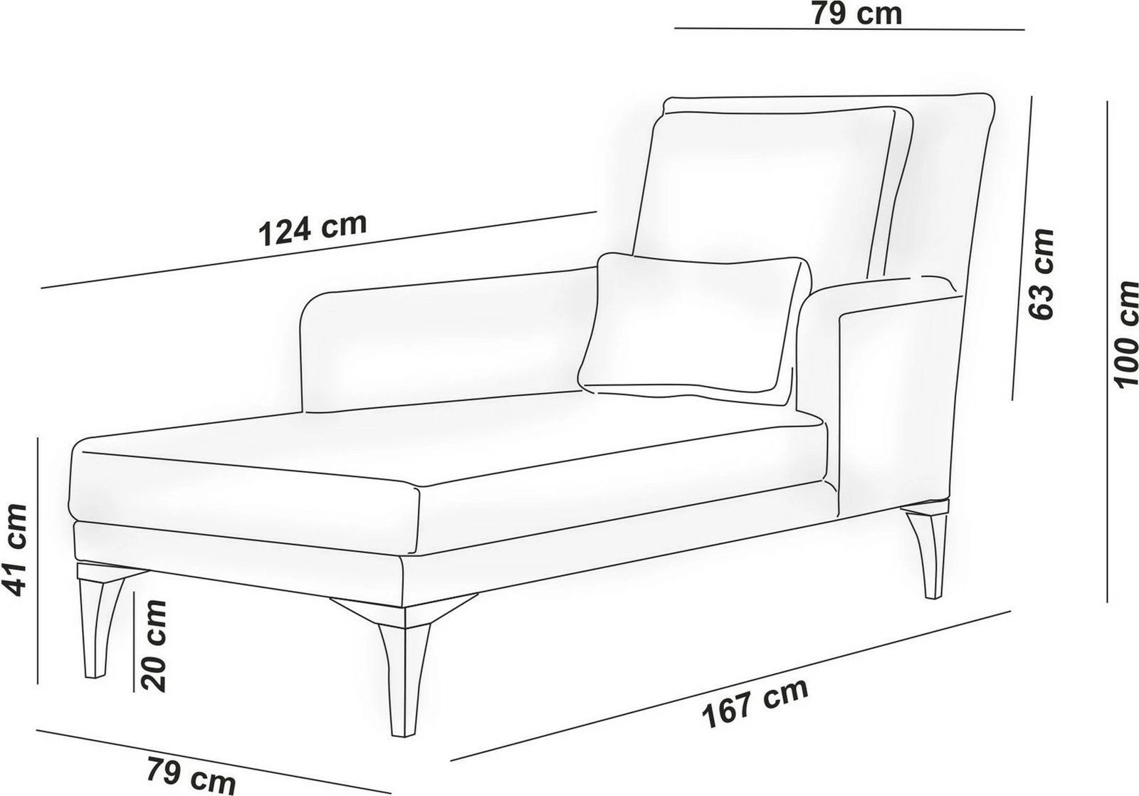 Divan Atelier del Sofa, ngjyrë antracit, Bifo