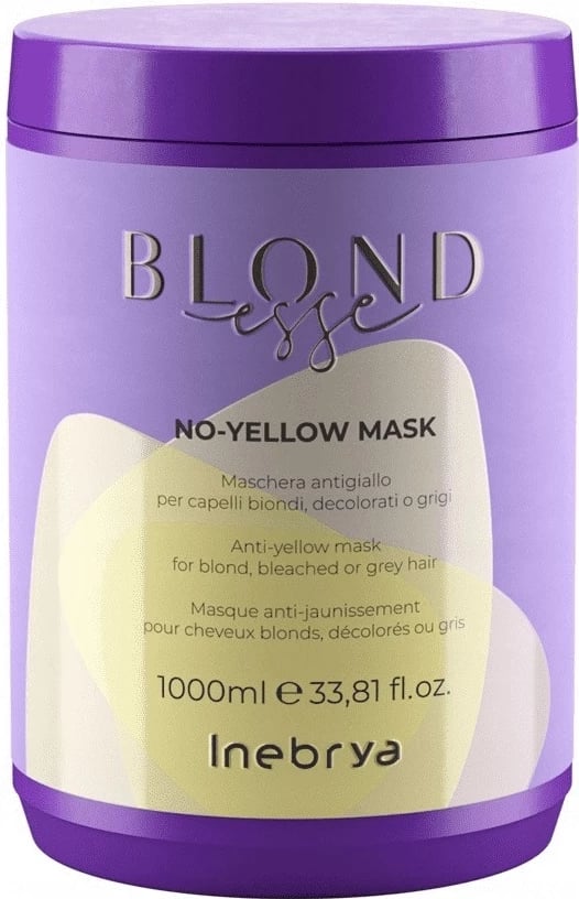 Maskë për flokë për femra Inebrya Blondesse No-Yellow 1000ml