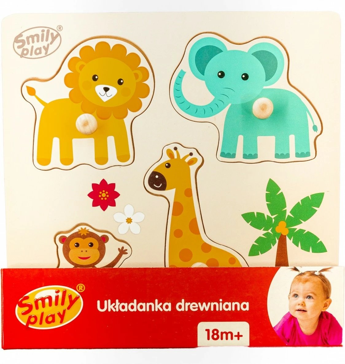 Puzzle druri Smily Play SPW83799 për fëmijë, 4 pjesë, shumëngjyrëshe