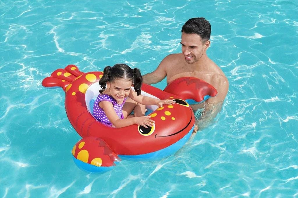 varkë e fryrë për fëmijë, Bestway, Krab 117x116 cm, e kuqe