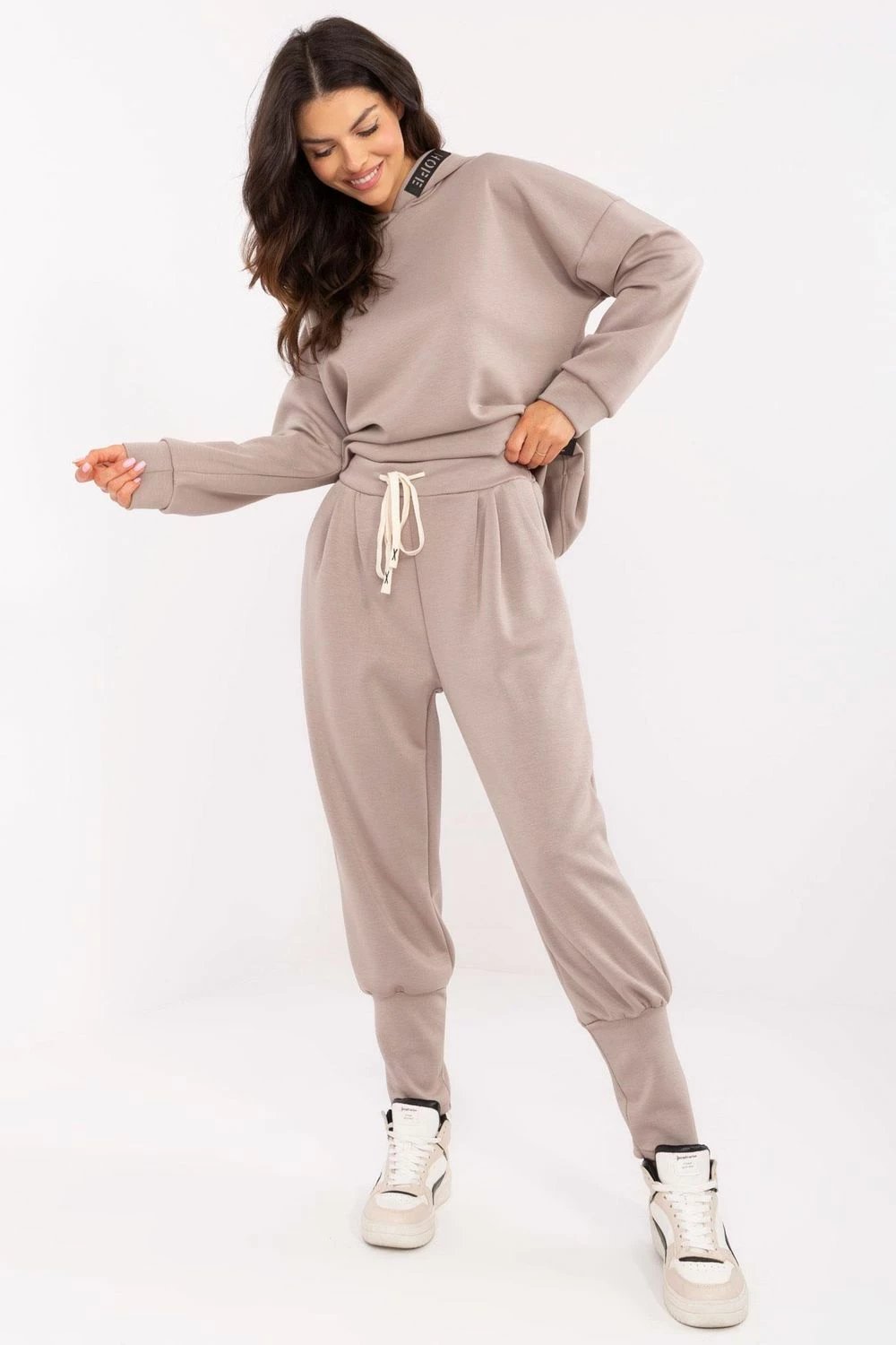 Pantallona sportive femra Italy Moda 207021, beige
