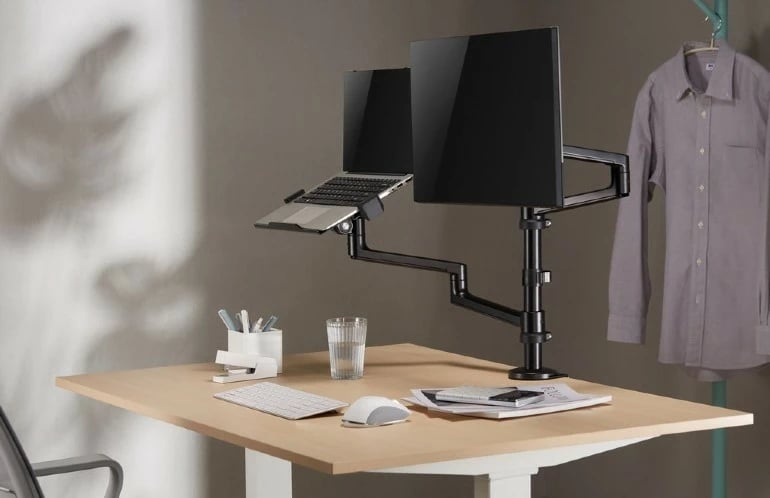 Mbajtëse tavoline Gembird MA-DA-04 për monitor deri 27" dhe laptop deri 17.3", e zezë