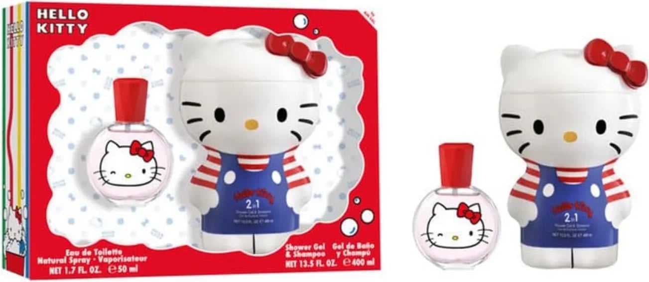Set Eau de Toilette dhe xhel dushi Hello Kitty uniseks, 2 copë