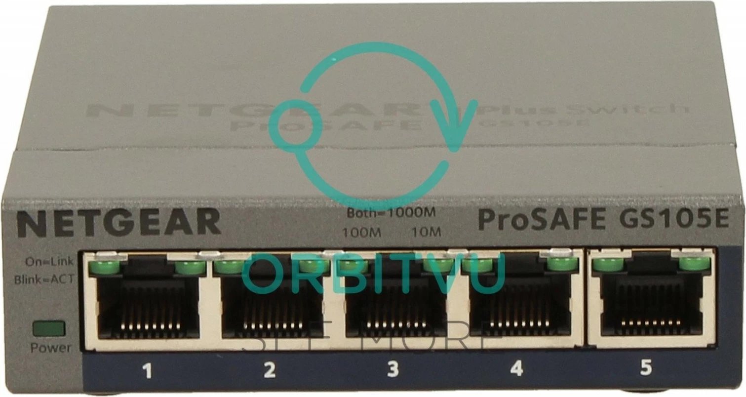 Switch Netgear GS105E-200PES, 5 porta Gigabit Ethernet, Desktop, Gri