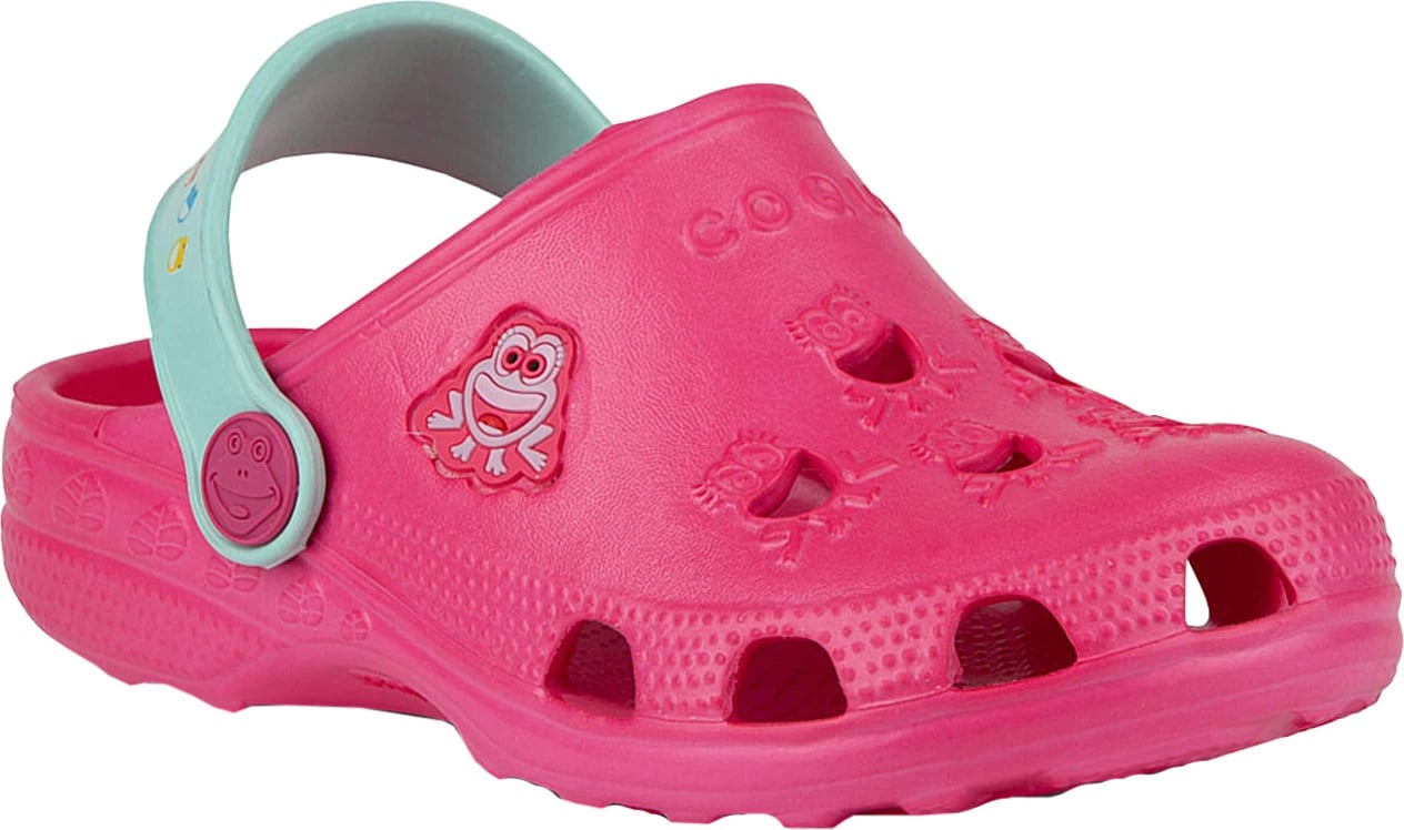 Clogs për fëmijë Coqui, fuchsia-mint