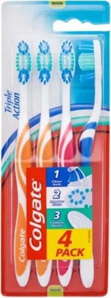 Furça dhëmbësh Colgate Triple Action unisex 4 copë