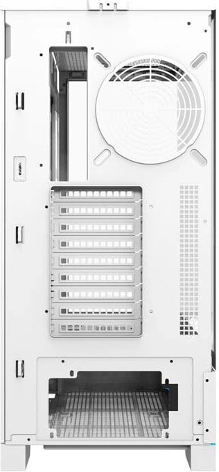 Kasë Darkflash DY451L, Big Tower, pa ventilatorë, ATX, xham i temperuar, e bardhë