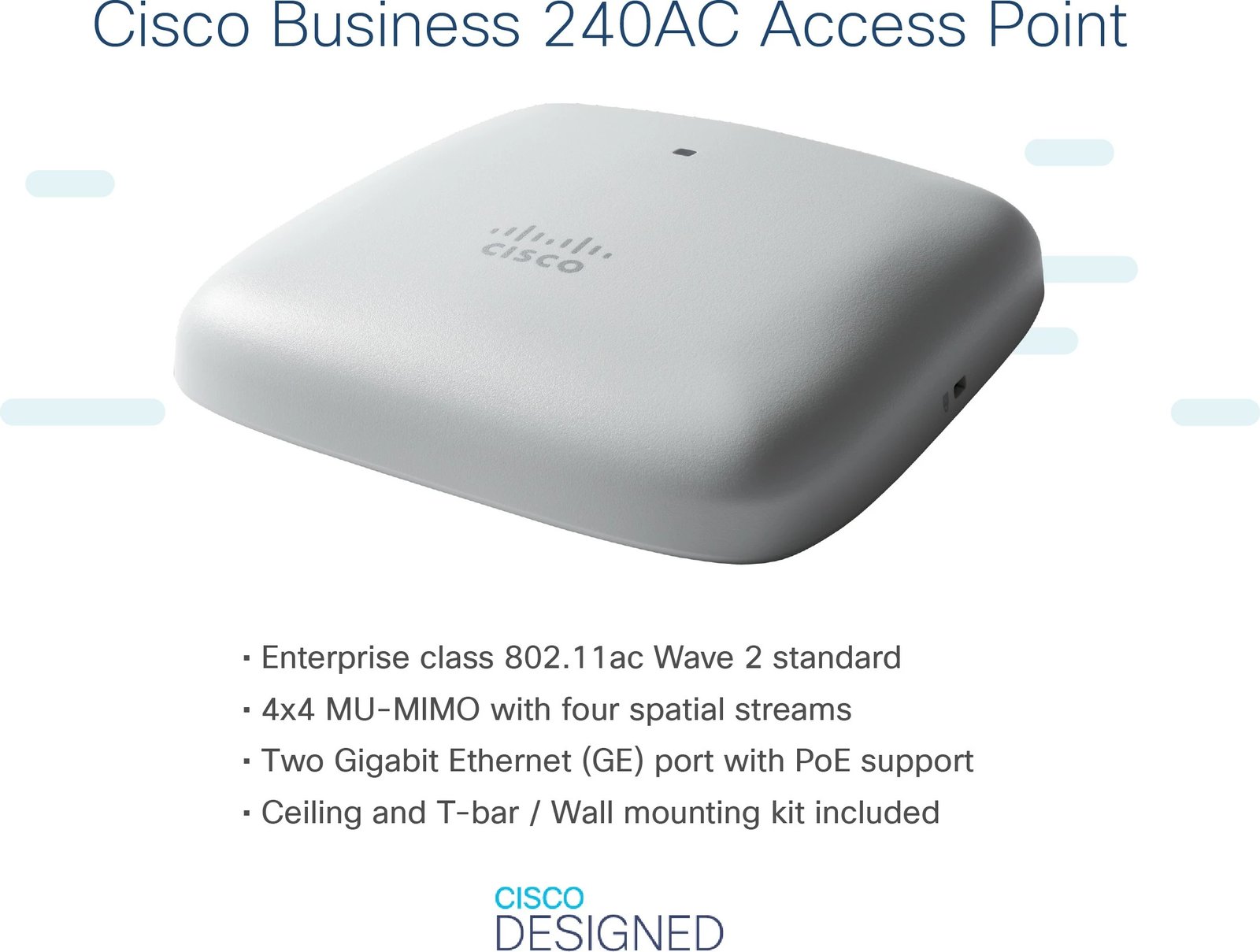 Access point Cisco CBW240AC 802.11AC 4x4 Wave 2 i bardhë