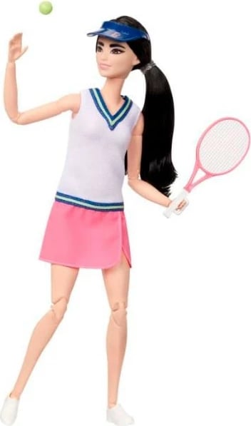 Kukull Barbie Mattel Made to Move Tenis, HKT73, me aksesorë