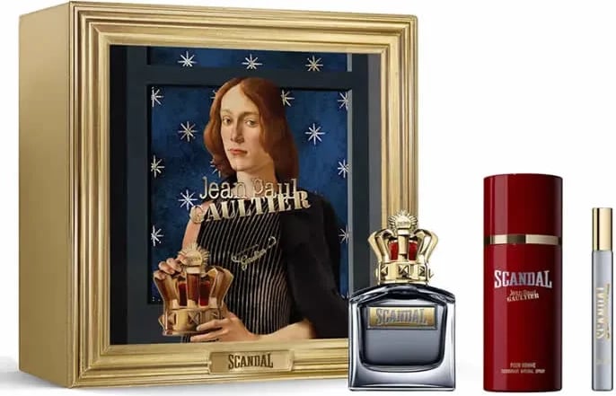 Eau de Toilette për burra Jean Paul Gaultier Scandal Pour Homme set 3 copë, 100ml