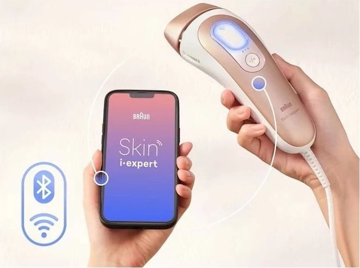 IPL Braun Skin i-Expert Smart PL7147, 10 nivele intensiteti, rozë