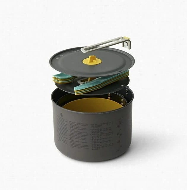 Set enësh palosëse Sea to Summit Frontier UL Two Pot Cook Set 4P, 2 L + 3 L, 4 copë