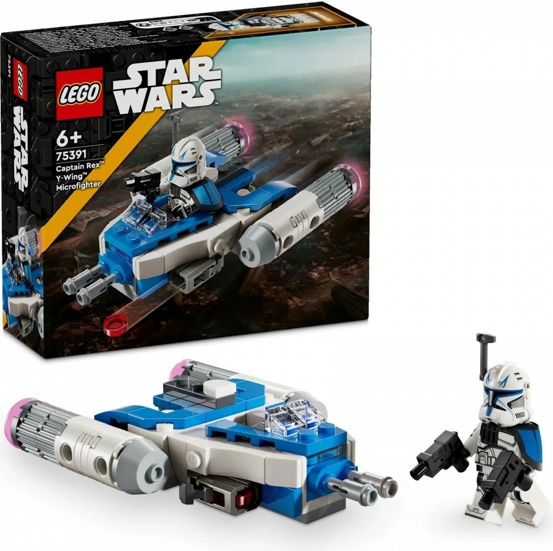 Set LEGO Star Wars Microfighter Y-Wing Captain Rex 75391, 99 pjesë, plastikë