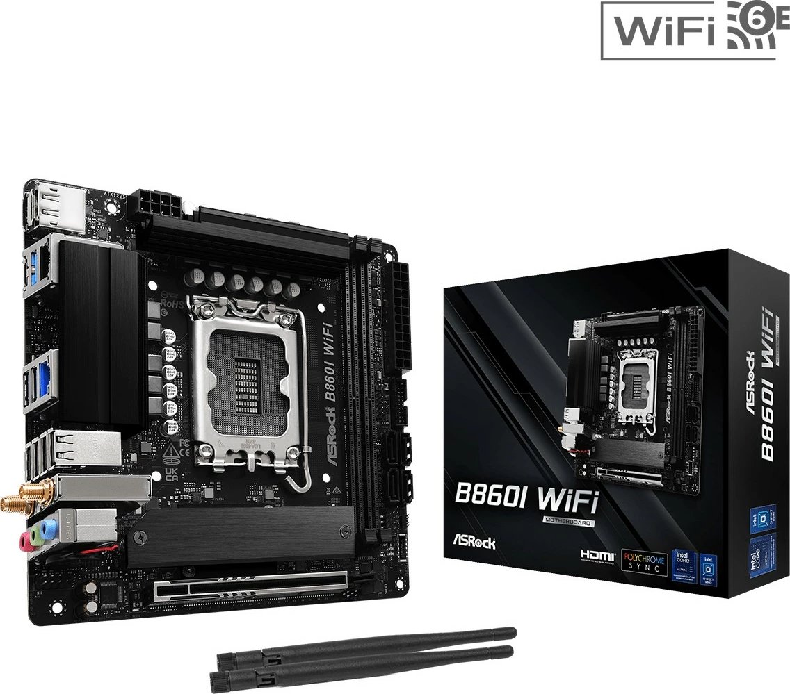 Pllakë amë ASRock B860I WiFi, Intel, LGA 1851, DDR5, mini ITX