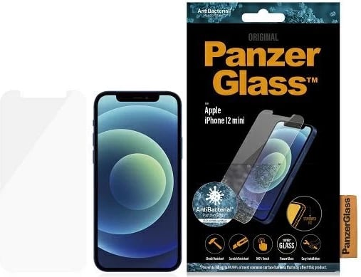 Xham i temperuar PanzerGlass Standard Super+ për iPhone 12 mini, antibakterial
