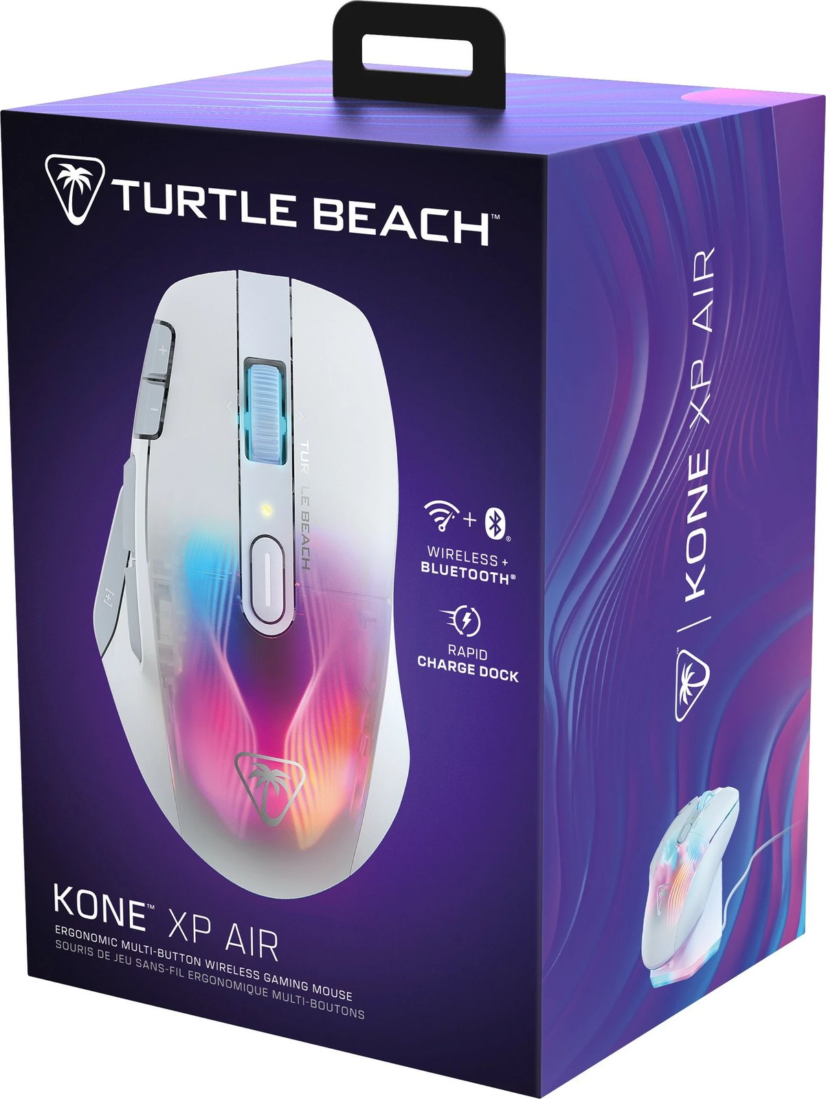 Maus Turtle Beach Kone XP Air, wireless, RGB, i bardhë