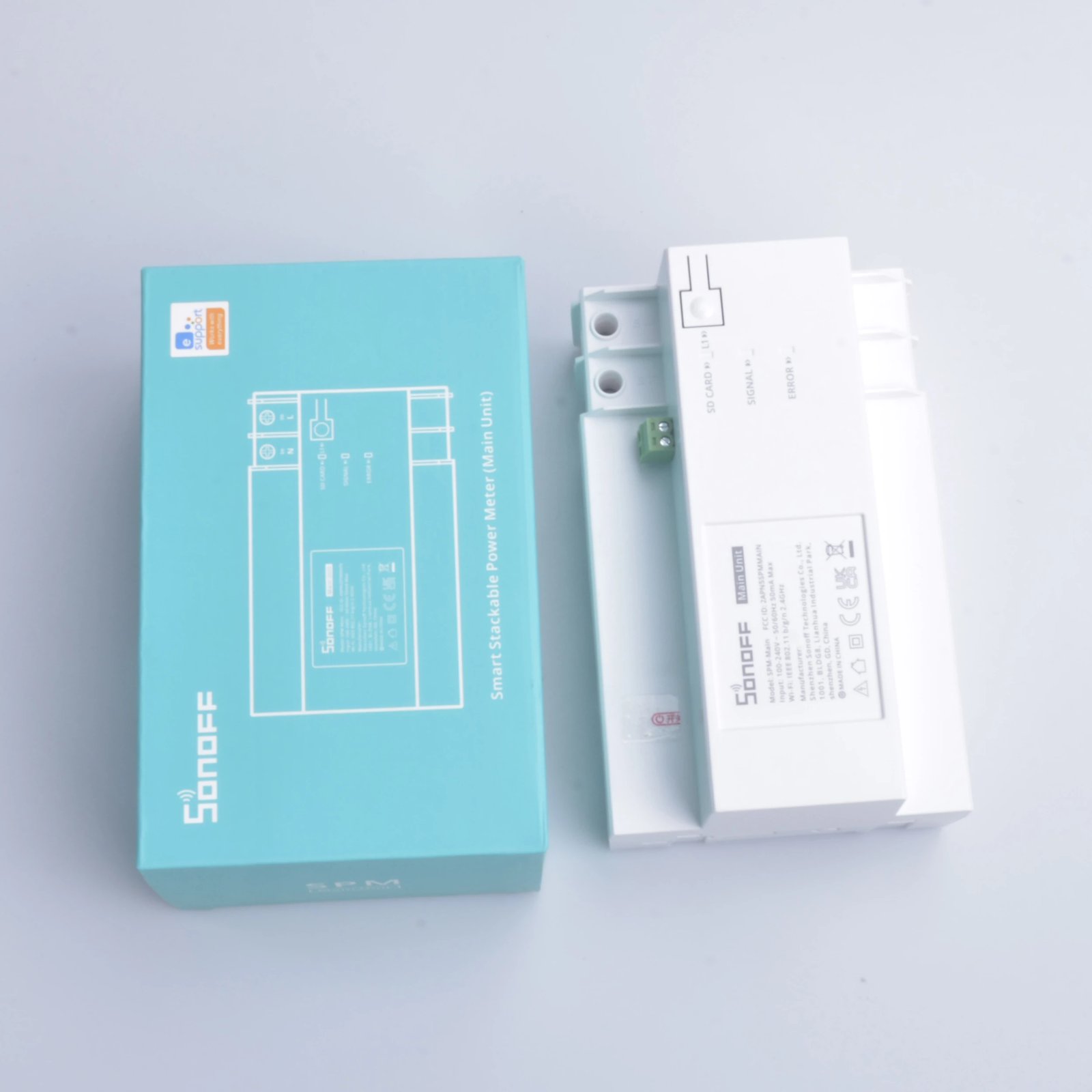 Ndërprerës inteligjent Sonoff SPM-Main, matës i energjisë, Wi-Fi/Ethernet, i bardhë