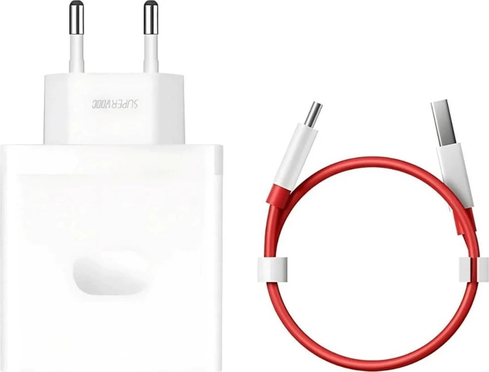 Karikues OnePlus SUPERVOOC USB-A + kabllo USB-A / USB-C 100W, Bardhë