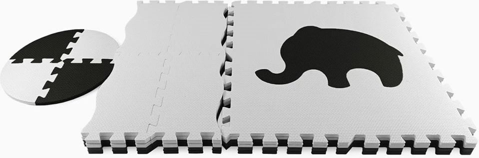 Tapet puzzle prej shkumës, Milly Mally Jolly 2x2, 148.5 x 148.5 cm, trashësi 1.2 cm, 24 copë, gri