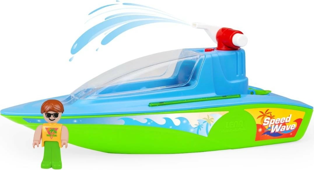 Lodër anije uji Lena Boazz me top uji, me figurë, Blu/Gjelbër Lodër anije uji Lena Boazz me top uji, me figurë, Blu/Gjelbër