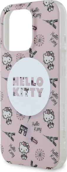 Mbështjellës Hello Kitty IML All Over Paris MagSafe për iPhone 16 Pro Max, Rozë