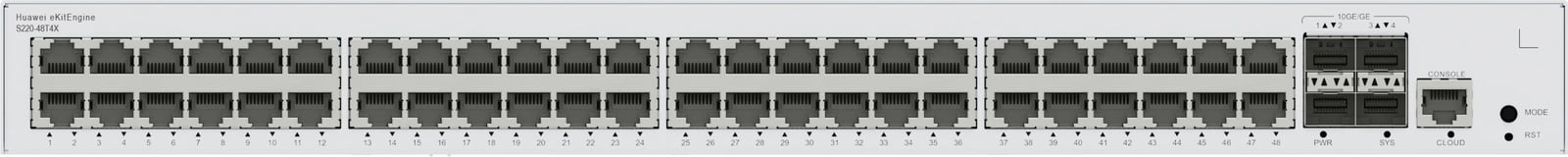 Switch HUAWEI eKit S220-48T4X, Managed, L2, Gigabit Ethernet, Rack mounting, 1U