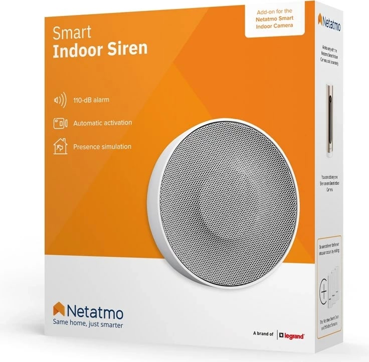 Sirenë wireless Netatmo NA-NIS01, për brenda, Bardhë