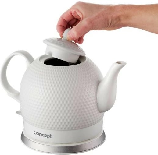 Ibrik elektrik qeramike Concept RK0050, 1.2L, Bardhë