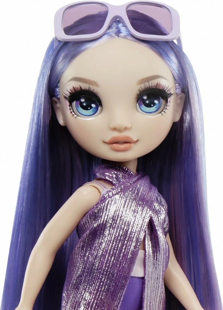 Kukull Rainbow High Swim & Style Violet nga MGA, me aksesorë, për vajza, vjollcë