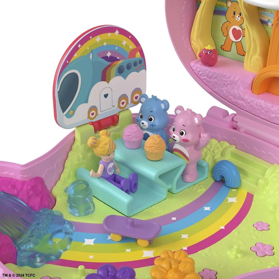 Set lodrash Polly Pocket Care Bears Compact, MATTEL, Shumëngjyrësh