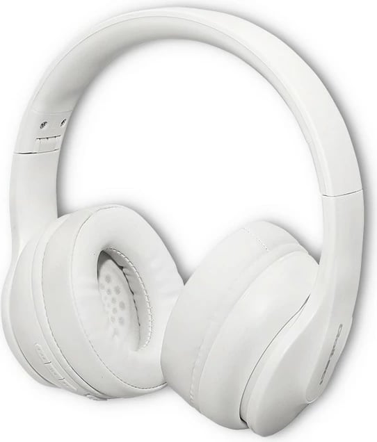 Kufje pa tela Qoltec 50845 me mikrofon, Bluetooth 5.0, Stereo, Bardhë