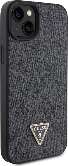 Mbështjellës Guess GUHCP15MP4TDSCPK për iPhone 15 Plus 6.7", Crossbody 4G Metal Logo, i zi