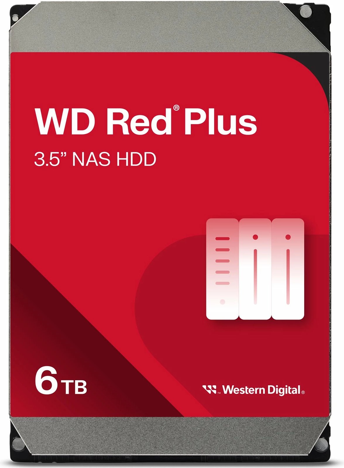 Hard disk i brendshëm WD Red Plus 6TB, 3.5", 5400RPM, 256MB cache, SATA, Kuq