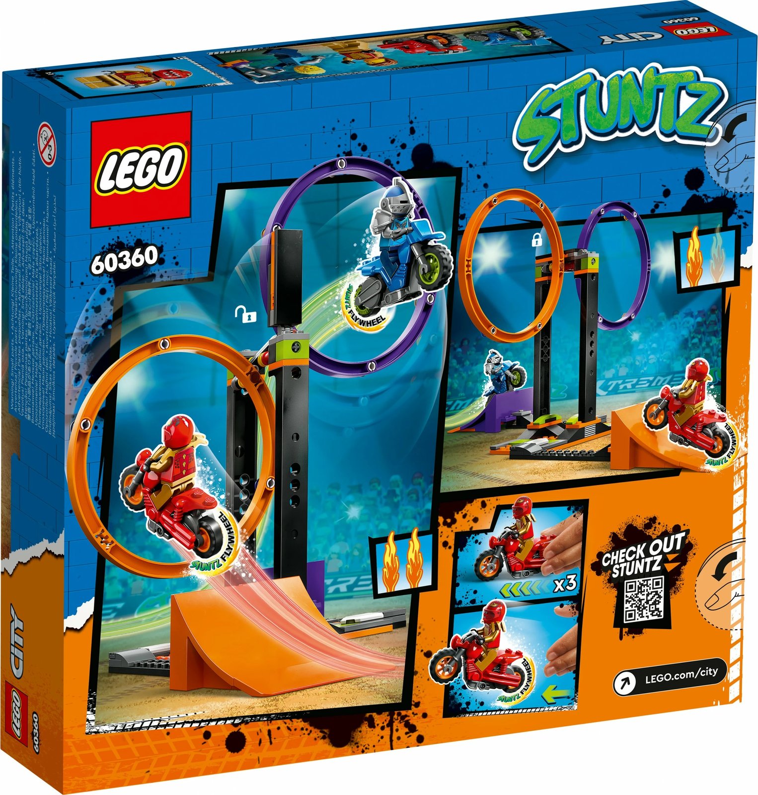 Set ndërtimi LEGO City Spinning Stunt Challenge 60360, 117 pjesë, shumëngjyrëshe