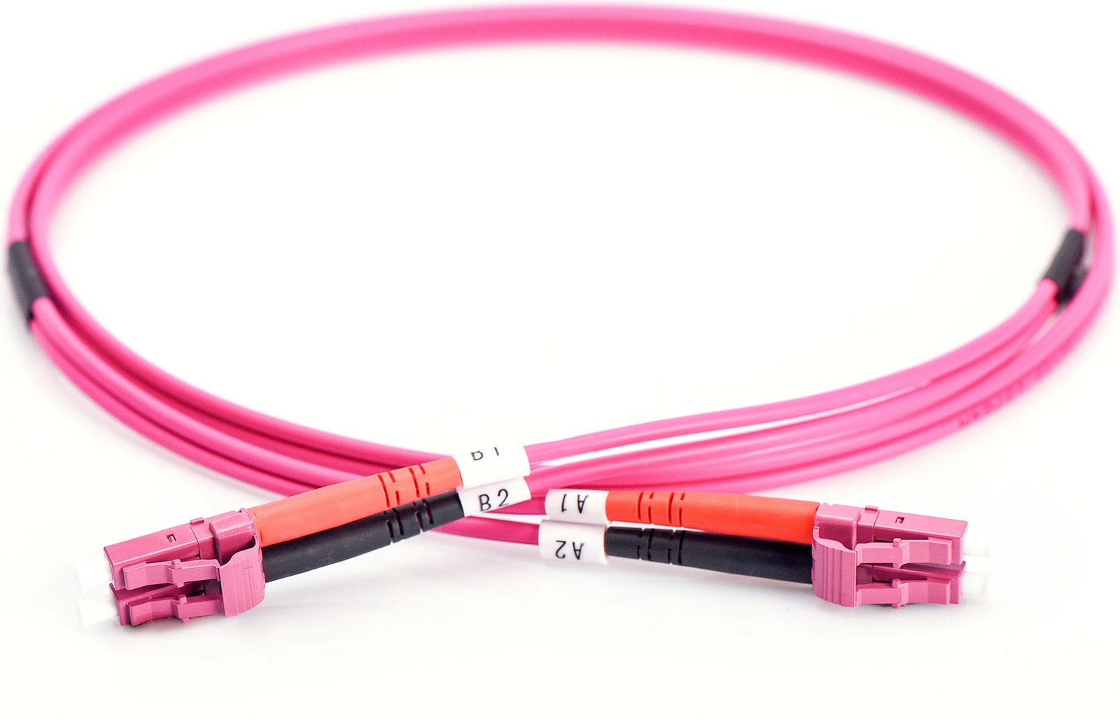 Kabllo optike Digitus Fiber Optic Multimode Patchcord, OM4, LC / LC, 1 m, Violet