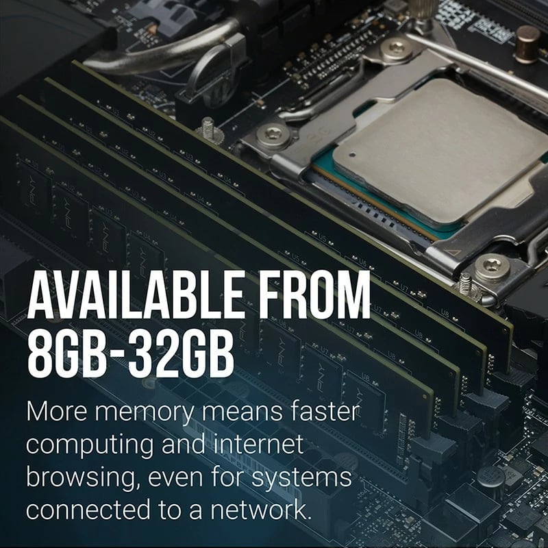 RAM Memorje PNY MD16GSD43200-TB, 16GB, DDR4, 3200MHz, DIMM