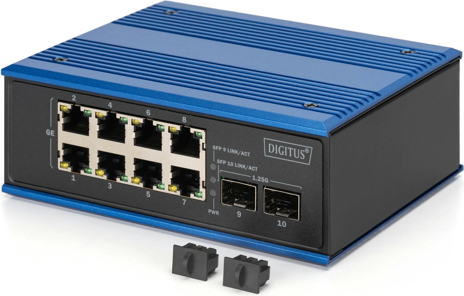 Switch industrial Digitus DN-651150, 8 porte Gigabit, 2 porte SFP, kasë metalike, IP40