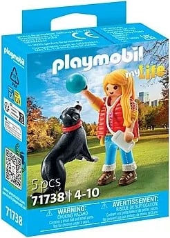 Set lodrash Playmobil My Life 71738, vajzë me qen bari, plastikë