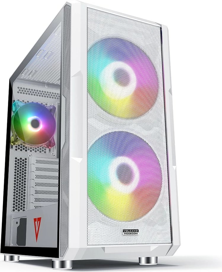 Kasë MODECOM Volcano Amirani ARGB, Midi Tower, e bardhë